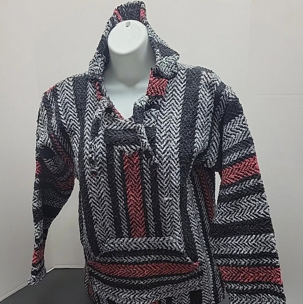 Earthragz Hoodie Mexican Baja Hippy. Size Medium Youth NWT